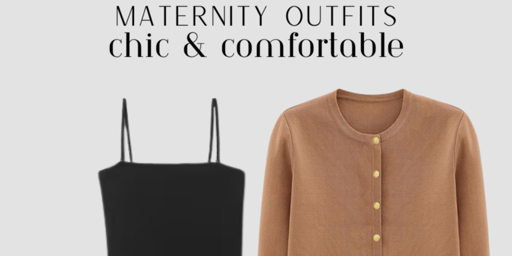 Maternity Outfits: Black Smock Dress